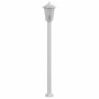 Lámpara de suelo de exterior acero inoxidable plateado 120 cm