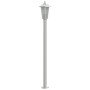 Lámpara de suelo de exterior acero inoxidable plateado 120 cm