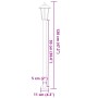 Lámpara de suelo de exterior acero inoxidable plateado 120 cm