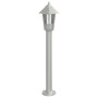Lámpara de suelo de exterior acero inoxidable plateado 80 cm