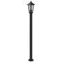 Farolas de exterior 3 unidades acero inoxidable negro 120 cm