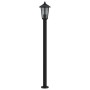Farolas de exterior 3 unidades acero inoxidable negro 120 cm