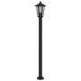 Farolas de exterior 3 unidades acero inoxidable negro 120 cm