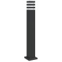 Lámpara de suelo de exterior aluminio negro 80 cm
