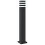 Lámpara de suelo de exterior aluminio negro 80 cm