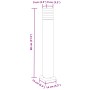 Lámpara de suelo de exterior aluminio negro 80 cm
