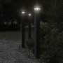 Lámpara de suelo de exterior aluminio negro 110 cm