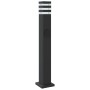 Lámpara de suelo de exterior con enchufe aluminio negro 80 cm