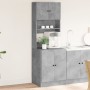 Mueble de cocina madera ingeniería gris hormigón 60x50x180 cm