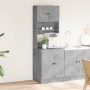 Mueble de cocina madera ingeniería gris hormigón 60x50x180 cm