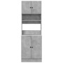 Mueble de cocina madera ingeniería gris hormigón 60x50x180 cm