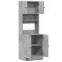 Mueble de cocina madera ingeniería gris hormigón 60x50x180 cm