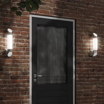 Aplique de exterior de acero inoxidable plateado
