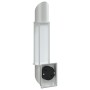 Aplique de exterior de acero inoxidable plateado