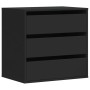 Cajonera de esquina madera de ingeniería negra 60x41x58 cm
