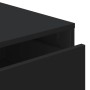 Cajonera de esquina madera de ingeniería negra 60x41x58 cm