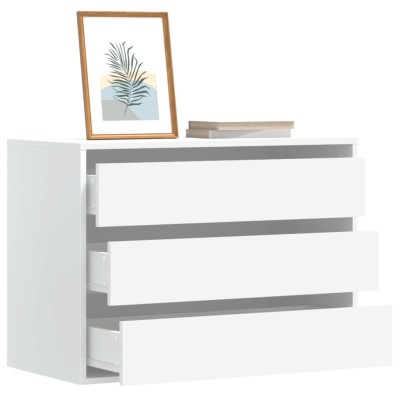 Cajonera de esquina madera de ingeniería blanca 80x41x58 cm