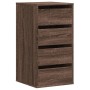 Cajonera de esquina madera ingeniería marrón roble 40x41x76 cm