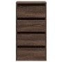 Cajonera de esquina madera ingeniería marrón roble 40x41x76 cm