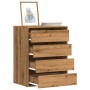 Cajonera de esquina madera ingeniería roble artisan 60x41x76 cm