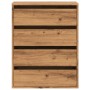 Cajonera de esquina madera ingeniería roble artisan 60x41x76 cm