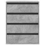 Cajonera de esquina madera ingeniería gris hormigón 60x41x76 cm