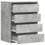Cajonera de esquina madera ingeniería gris hormigón 60x41x76 cm