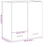 Armario colgante cocina contrachapada roble 60x31x60 cm