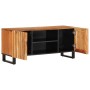 Mueble de TV madera maciza de acacia 105x34x46 cm