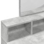 Tocador con espejo gris hormigón 80x41x144,5 cm