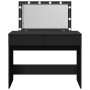 Tocador con luces LED negro 100x40x120 cm