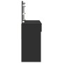 Tocador con luces LED negro 100x40x120 cm