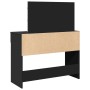 Tocador con luces LED negro 100x40x120 cm