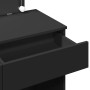 Tocador con luces LED negro 100x40x120 cm