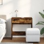 Tocador con espejo roble ahumado 73x46,5x120 cm