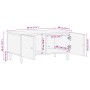 Mesa de centro de madera maciza de mango 80x50x40 cm