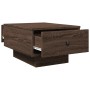 Mesa de centro madera de ingeniería marrón roble 60x45x31 cm
