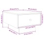 Mesa de centro madera de ingeniería marrón roble 60x45x31 cm