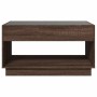 Mesa de centro con Infinity LED marrón roble 90x50x50 cm