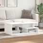 Mesa de centro madera de ingeniería blanco 102x55x35 cm