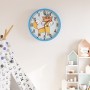 Reloj de pared poliestireno y cristal azul Ø25,5 cm