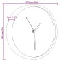 Reloj de pared poliestireno y cristal azul Ø25,5 cm