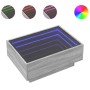 Mesa de centro y LED madera ingeniería gris Sonoma 70x50x30 cm