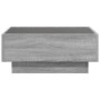 Mesa de centro y LED madera ingeniería gris Sonoma 70x50x30 cm