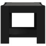 Mesa de centro con LED madera de ingeniería negro 53x53x45 cm
