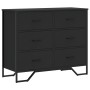 Cómoda madera de ingeniería negro 91x35,5x74,5 cm