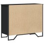 Cómoda madera de ingeniería negro 91x35,5x74,5 cm