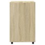 Armario con ruedas madera ingeniería roble Sonoma 60x48x81 cm