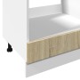 Armario de horno madera contrachapada color roble 60x46x81,5 cm
