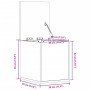 Caja de almacenaje madera de ingeniería negro 30x35x35 cm
